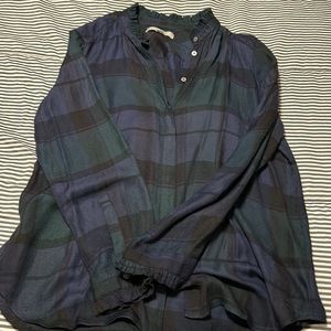 Navy and green blouse from loft